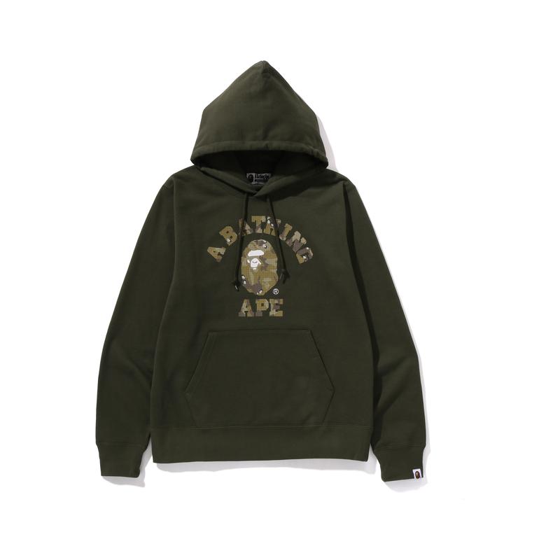 Толстовка с капюшоном Bape Bitmap College 0ZXSWM114015N