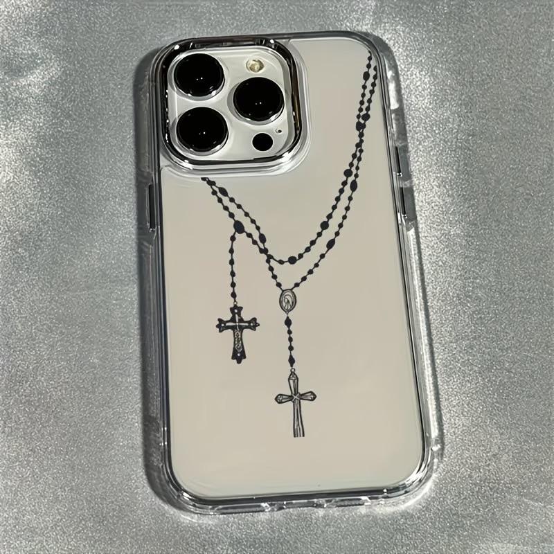 Крутой крест Мягкий чехол для телефона Для iPhone 17 16 15 14 13 12 11 Pro Max Air 17E 16E 7 8 Plus X XS XR SE2 Прозрачная крышка