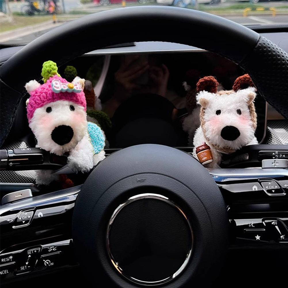 Автомобильные аксессуары для украшения переключения передач, милые куклы с зеркалом, дворником, лобовым стеклом, задним видом, дети K0L3