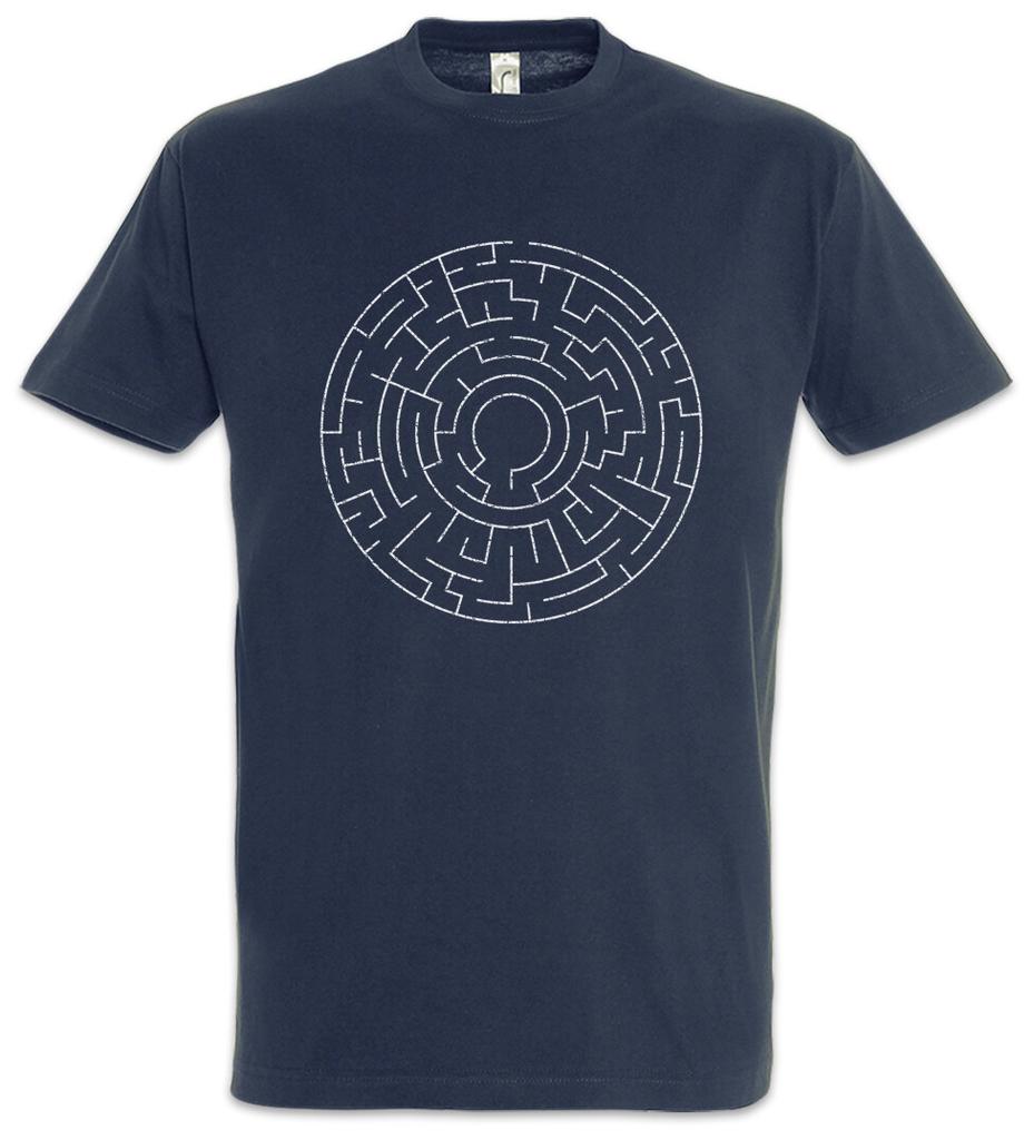 Circle Maze II T-Shirt Mens Womens Tees Top Labyrinth Mystic Hypnosis Hypnotize Spiral Symbol Sign