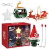 Christmas Xmas Music Light-up Star Tree Topper With Rotatable Décor, Switchable Music, 6.56Ft Power Cord, Christmas Tree Ornaments Decorations Décor