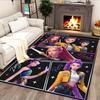Huntress Heroes And Beast rug for living rooms, bedrooms, home décor, and as gifts.