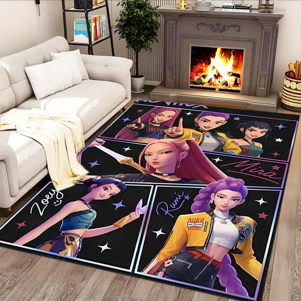 Huntress Heroes And Beast rug for living rooms, bedrooms, home décor, and as gifts.