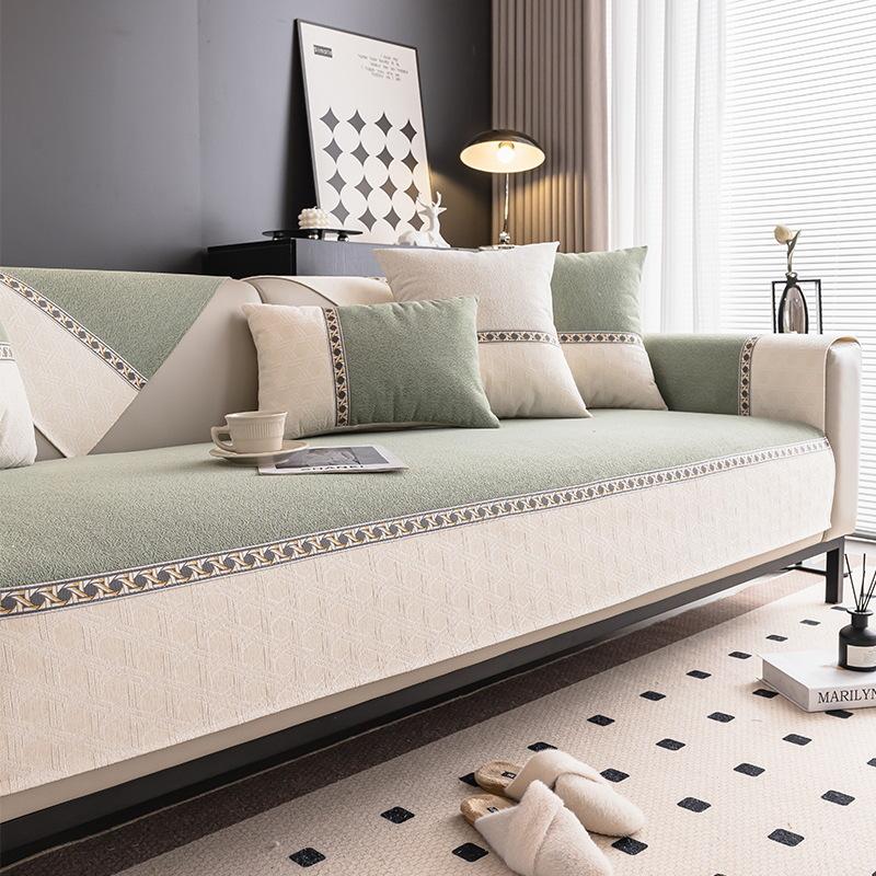 1pcs Simple Chenille Sofa Covers Dustproof Anti-slip Couch Protector Slipcover Universal for All Season Seat Pad For Living Room