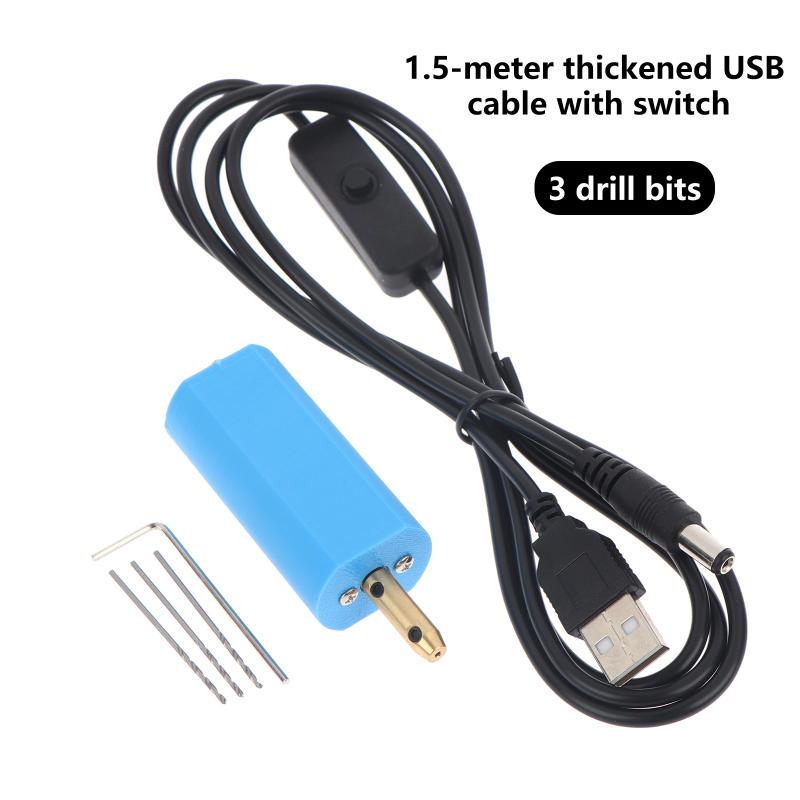Ручная мини-электродрель DIY Электрическая USB-электродрель Инструменты для изготовления ювелирных изделий из эпоксидной смолы Сверление отверстий Гравировальная ручка