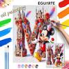 Mickey Mouse Letter M Castle Rose DIY Oil Painting Kits Hand Painting Home Decor Craft Gift Ideas Art Wall Decor Bedroom Decorating