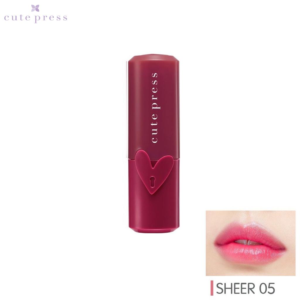 Cute Press Heart ID Sheer Lipstick № 01-.05 - Тайский косметический макияж