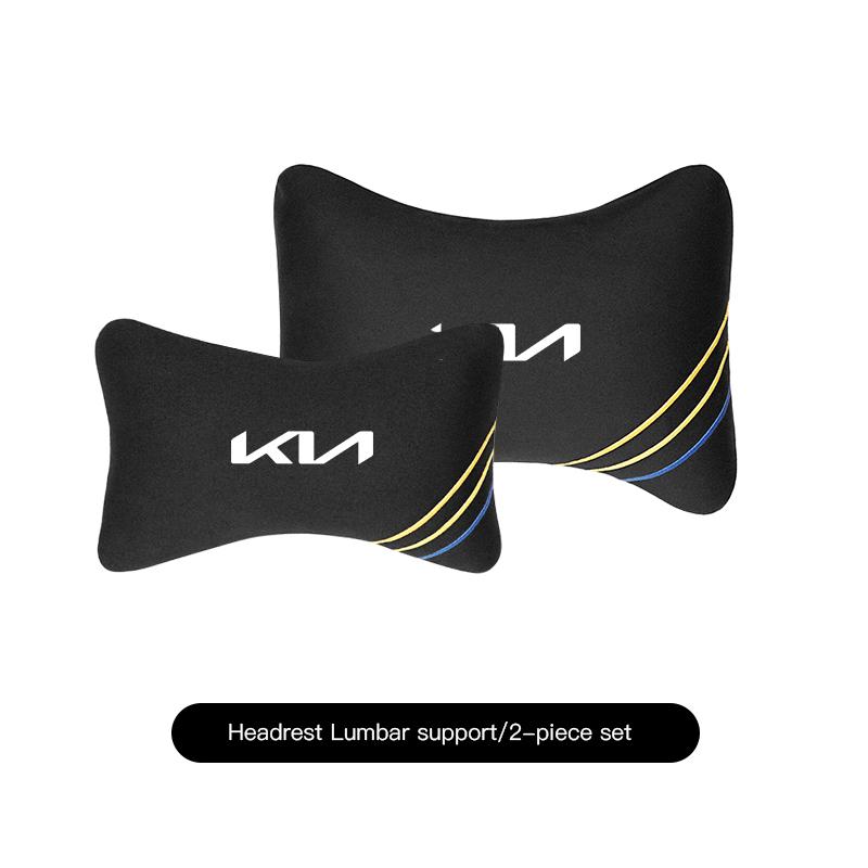 Soft Comfortable Car Neck Pillow Headrest Waist Cushion For KIA Sportage Seltos Sorento K3 K4 Soul Carnival EV6 EV9 Carnival K5 CV8