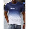 Vintage Men's T-shirt 3D Gradient Print Short Sleeve Tops Summer Casual Street Fashion T Shirt Oversized Tee Shirt Men Clothes