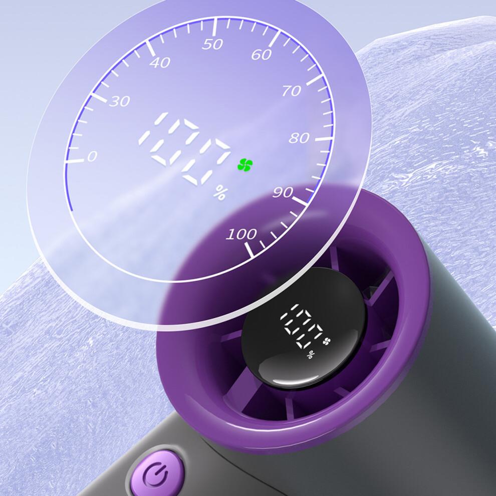 Portable Handheld Fan, Gray, 3600mAh, USB Rechargeable, Quiet & Adjustable