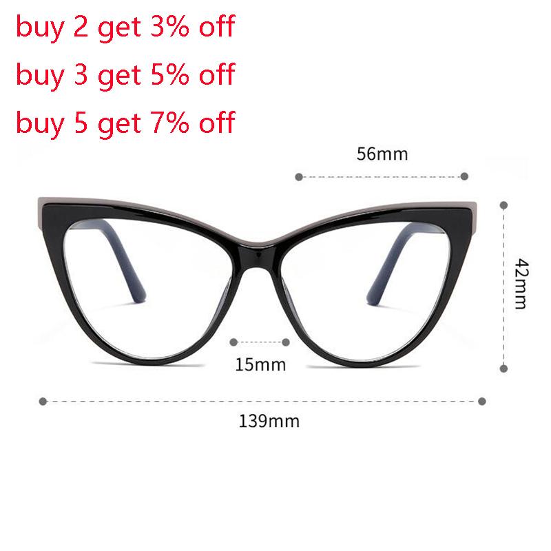 Женские очки «кошачий глаз» с пружинными шарнирами для близорукости, очки с защитой от синих лучей и близорукости, мощность 0-0,5-0,75 до-6,0