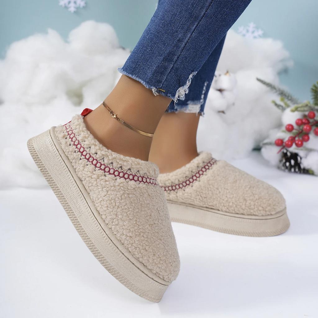 Женские теплые меховые ботильоны женские тапочки на платформе плюшевые шлепанцы зимняя хлопковая обувь для женщин фирменный дизайн снежные ботинки новые