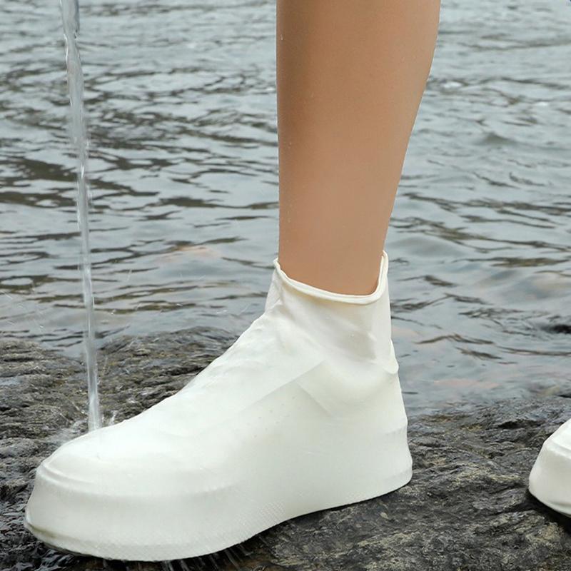 Резиновые латексные чехлы для обуви от дождя, многоразовые, утолщенные, сапоги от дождя – противоскользящие, портативные для походов на открытом воздухе и путешествий