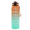 1000ml Colorful Frosted Water Bottle Motivational Drinking Bottle Sports Water Bottle With Time Marker Portable Reusable Cups
