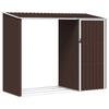 vidaXL Garten Brennholzlager Braun 245x98x159 cm Verzinkter Stahl