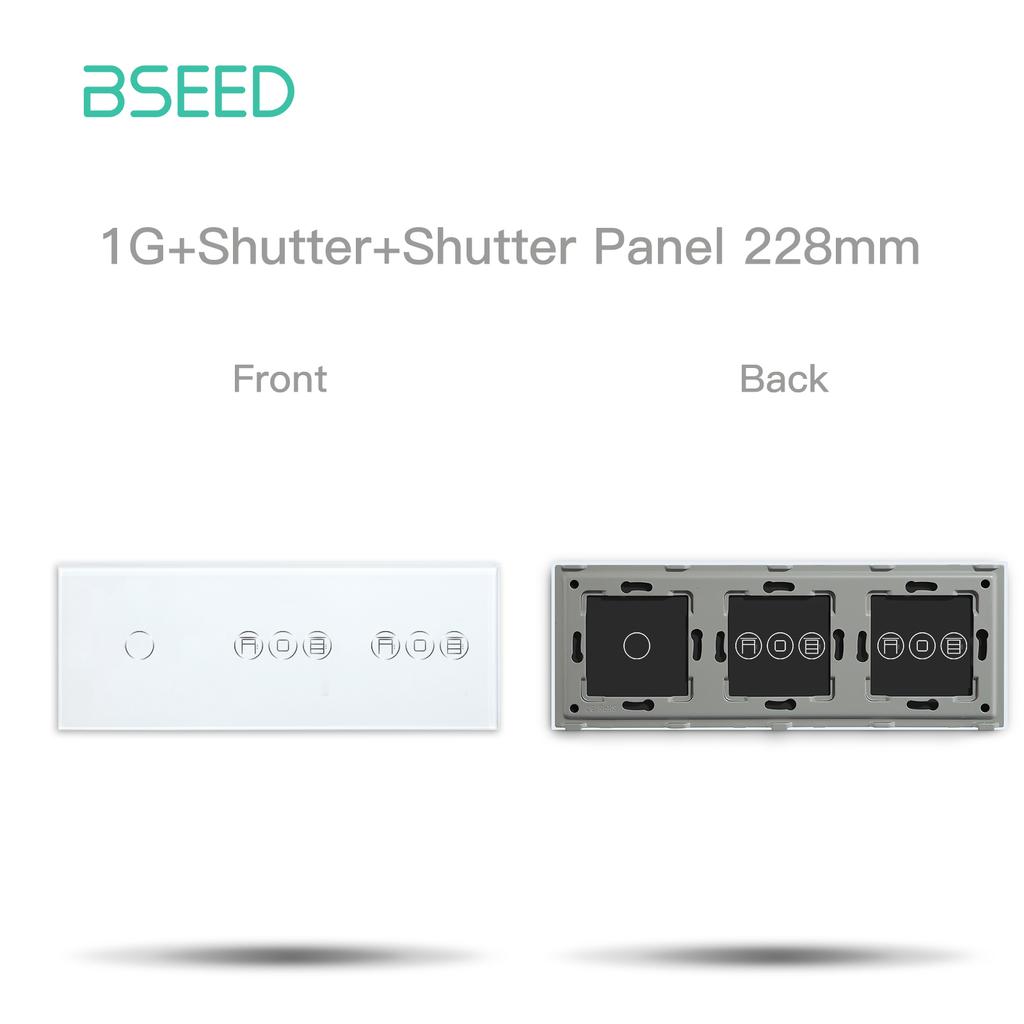 BSEED Wifi Переключатель для рулонных штор Сенсорный переключатель для жалюзи Умные выключатели света Функциональные части Стеклянная панель DIY Свободная комбинация