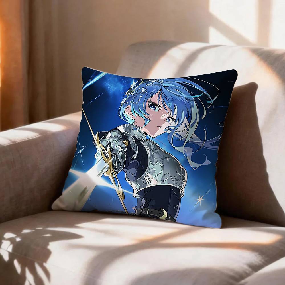 COOL Hoshimachi SSuisei Vtuber Pillow Case Pattern Printed Pillowcase For Living Room Sofa Cushion Cover