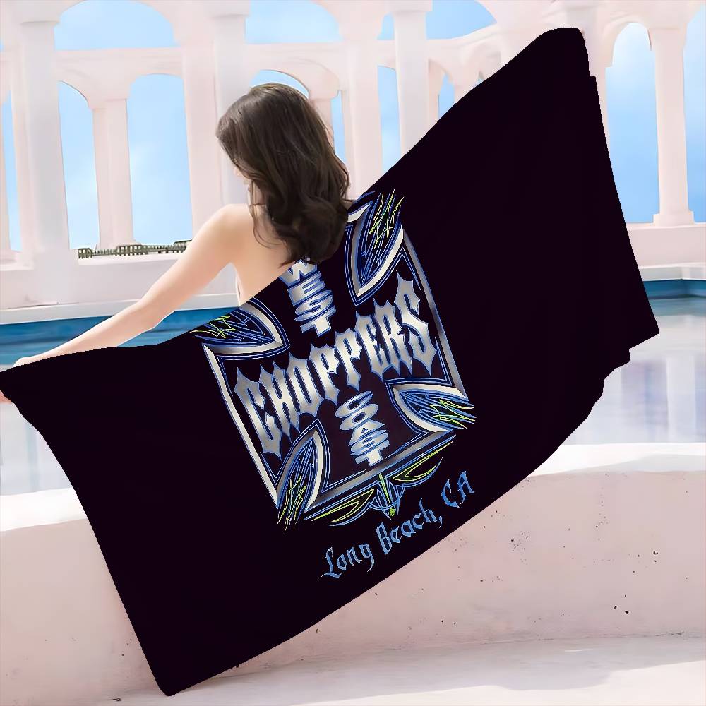 West C-Coast C-Choppers Microfiber Beach Towel Absorbent Quick dry Soft Yoga Swimming Resort Mountain Climbing Towel