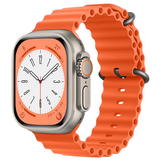 Ocean Band для Apple Watch Ultra series 8 7 6 SE 5 4 3 2 1 силиконовый ремешок для спортивного эластичного браслета iWatch Ultra 49 мм, 45 мм, 44 мм, 40 мм, 41 мм, 42 мм, 38 мм