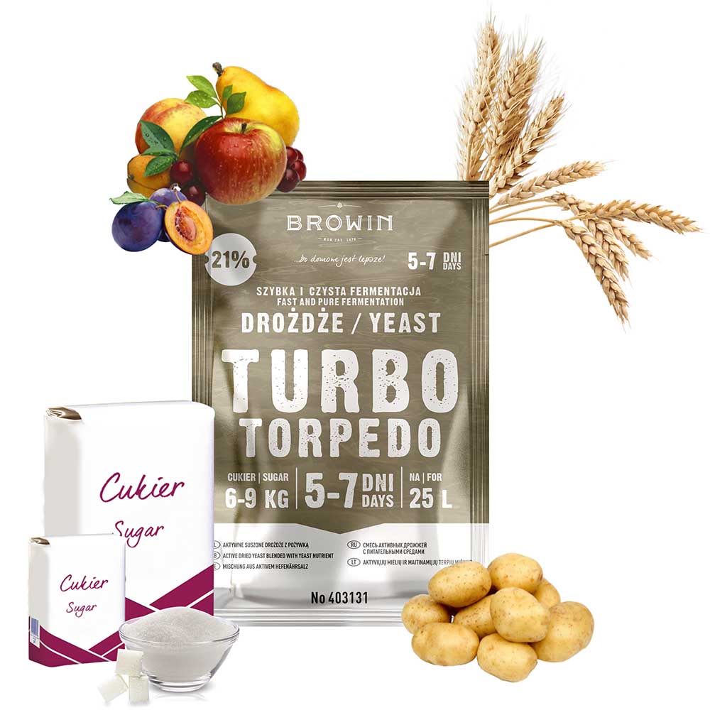 Drożdże gorzelnicze Turbo Torpedo 5-7 dni 21% 100g