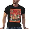 UNICORN AND LADY PLAYING ORGAN WITH ANIMALS   Hearing T-Shirt Minimalist Casual Short Sleeve To