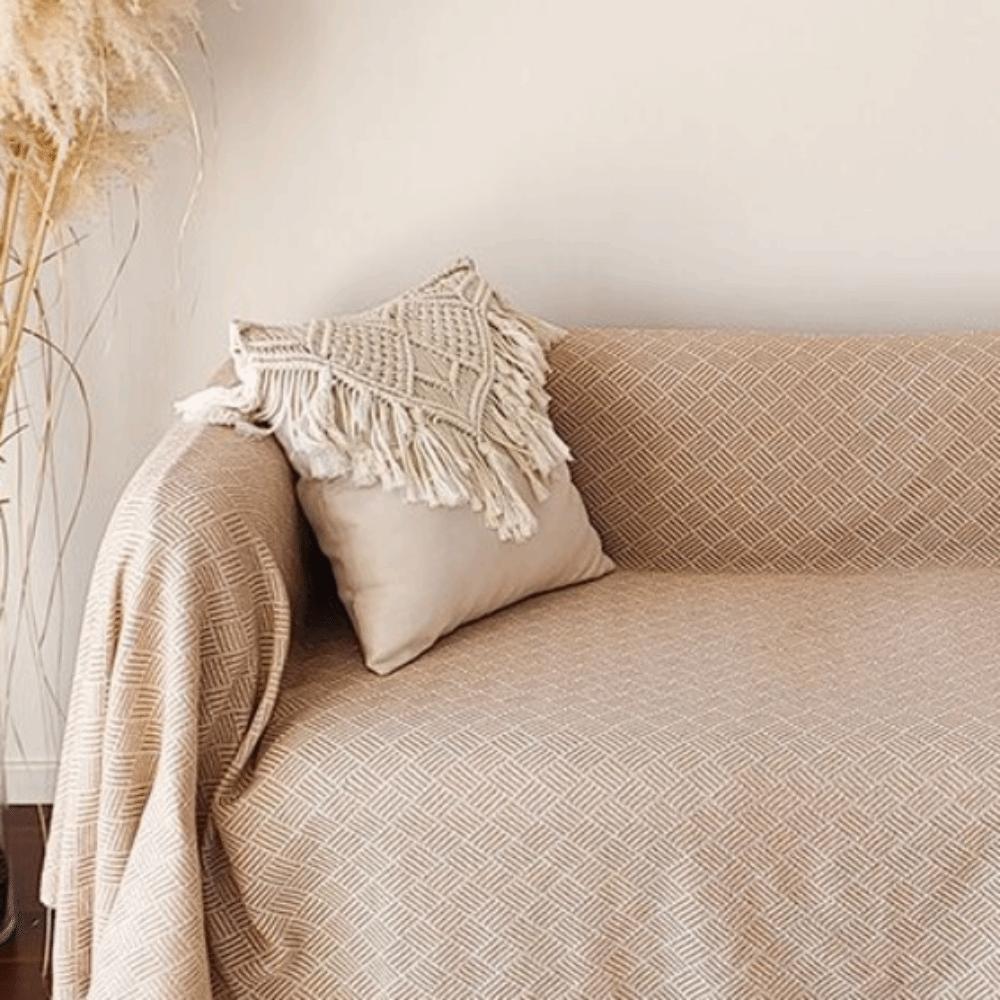 Ручная работа Бохо Макраме Наволочка Пасторальная Квадратная Наволочка для Диванной Подушки Моющаяся с Кисточкой Вязаная Наволочка Кафе