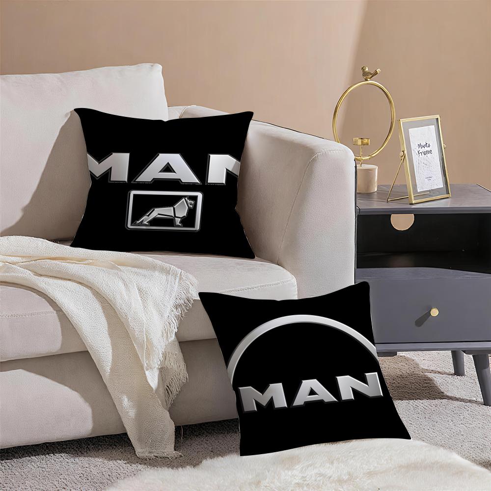 Cool MANM Truck BBus AG Cushion Cover Pillowcase Short Plush Invisible zipper Room Sofa Cushion Cover
