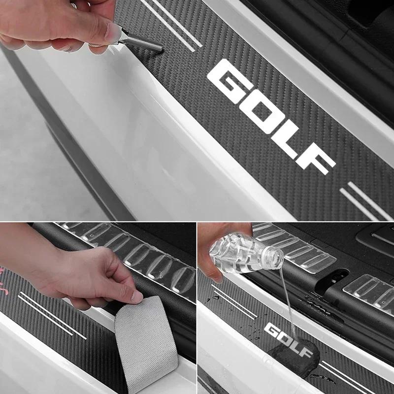 AUYGS1 Car Threshold Tape Door Sill Sticker for Volkswagen VW GOLF 3 4 5 6 7 8 VW MK4 MK5 MK6 MK7 GTD GTI GLI Trunk Bumper Guard Strips