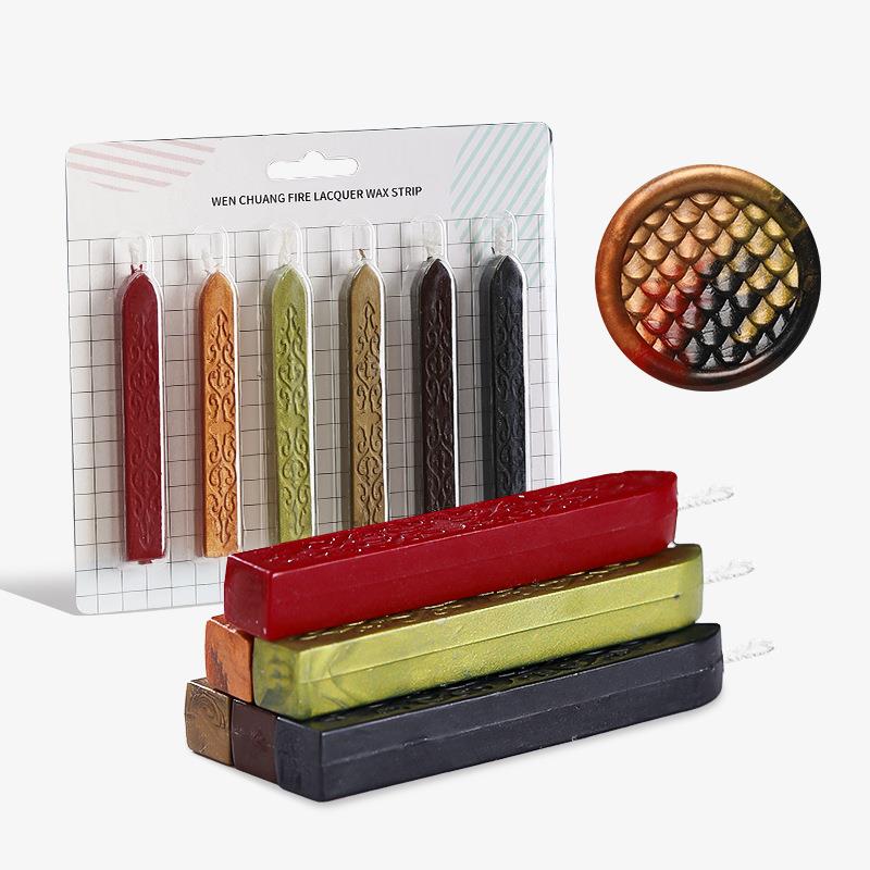 Высококачественный набор из 6 предметов, печатей, восковых палочек, печатей, антикварных свечей из сургуча с фитилем для почтовых писем в стиле ретро, винтаж