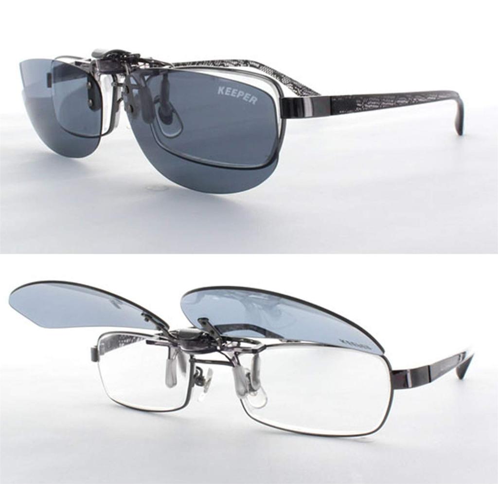 Затемненные очки-клипсы Keeper Polarized Bib Made in UV Ultra Wide и 9330, Япония, Защита, Легкие, Откидной дизайн, Унисекс, Горизонтальные, (Поляризованный