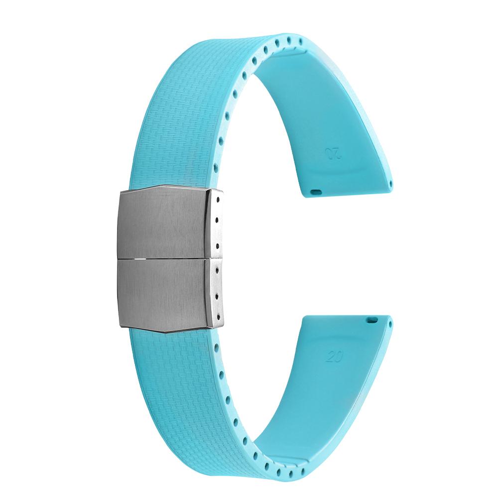 20 мм каучуковые ремешки Delugs CTS Fkm для часов с застежкой-бабочкой 4 цветов Уникальная текстура Быстросъемный ремешок для часов для брендовых часов