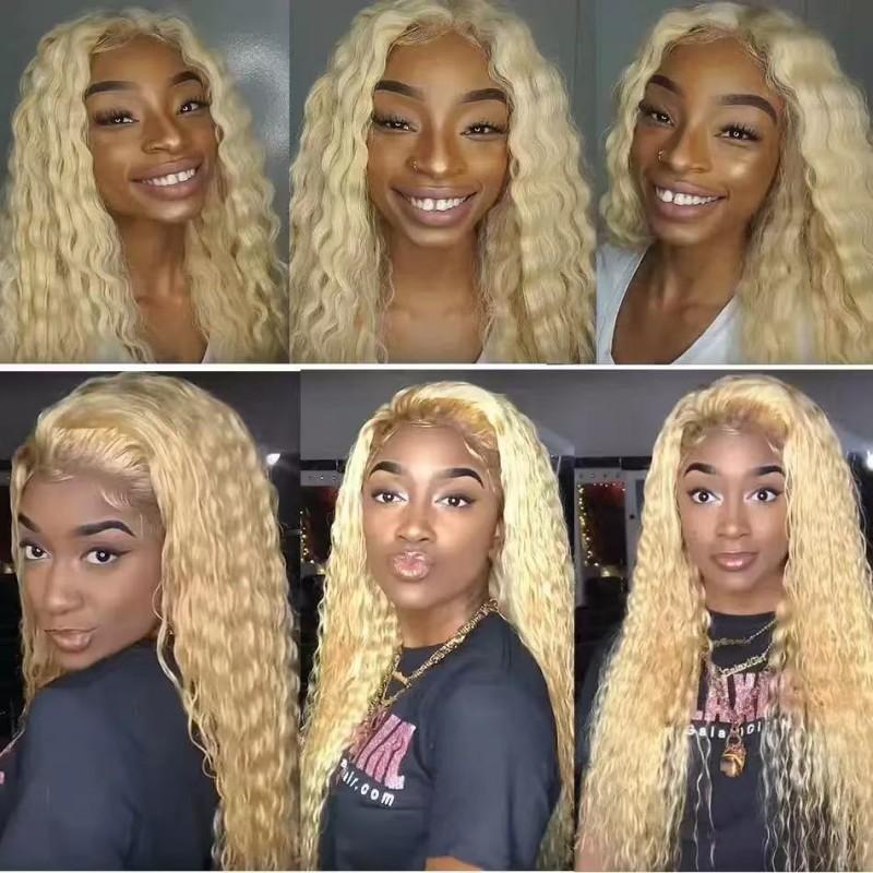 African Style Lace Front Wig With Tight Curls Long 13x4 Synthetic Hair Women Natural Look