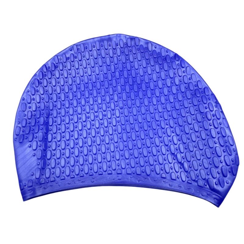 Очень большая силиконовая шапочка для плавания для длинных волос - Удобный однотонный дизайн