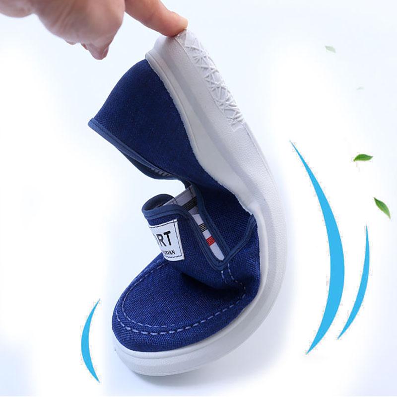 Мужская обувь. Парусиновая обувь. Старая пекинская тканевая обувь. Дышащие, нескользящие, пригодные для носки, тканевые туфли с низким берцем.