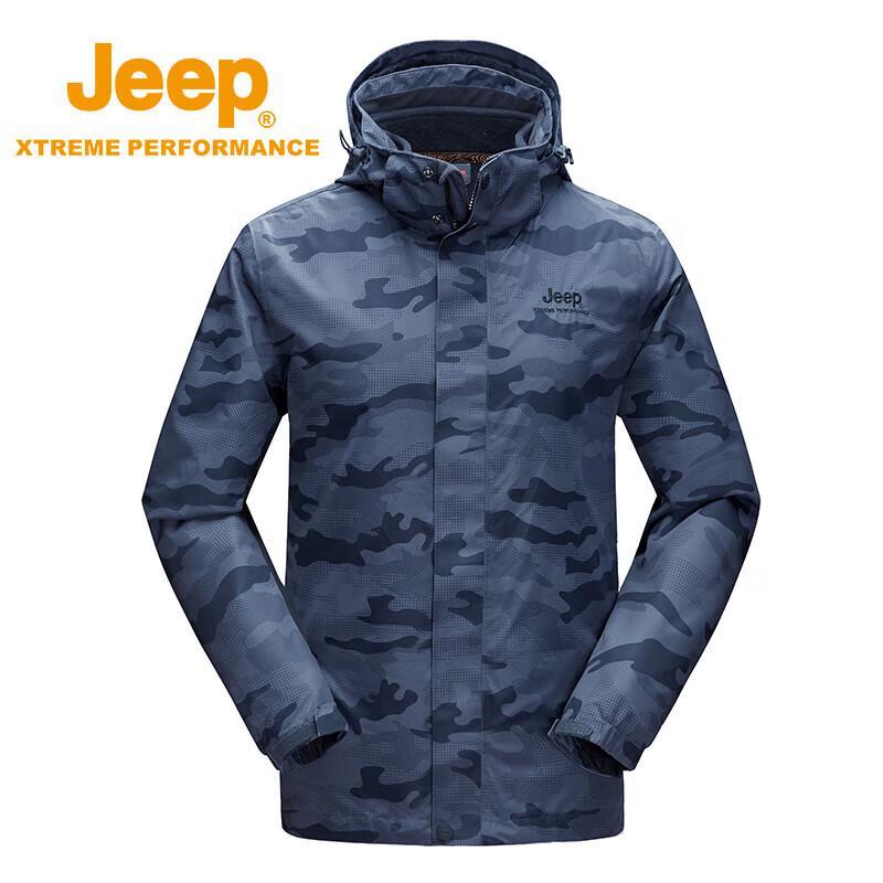 Jeep Мужская двухсторонняя уличная куртка с флисовой подкладкой 2024 J942094089