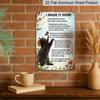 2D Flat, Decorative Sign and Plaque, Vintage Cat Aluminum Sign - 7.87*11.8 Inches, Heartfelt Poem with Black Cat and Floral Design, Home, Kitchen