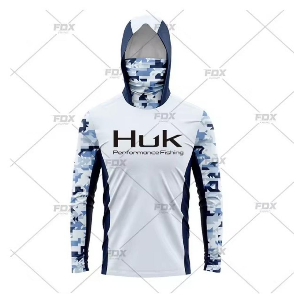 Трансграничный HUK спортивный костюм для активного отдыха с капюшоном, интегрированный костюм для рыбалки, легкий и тонкий, защита от солнца, длинный рукав, костюм для ловли на Луя