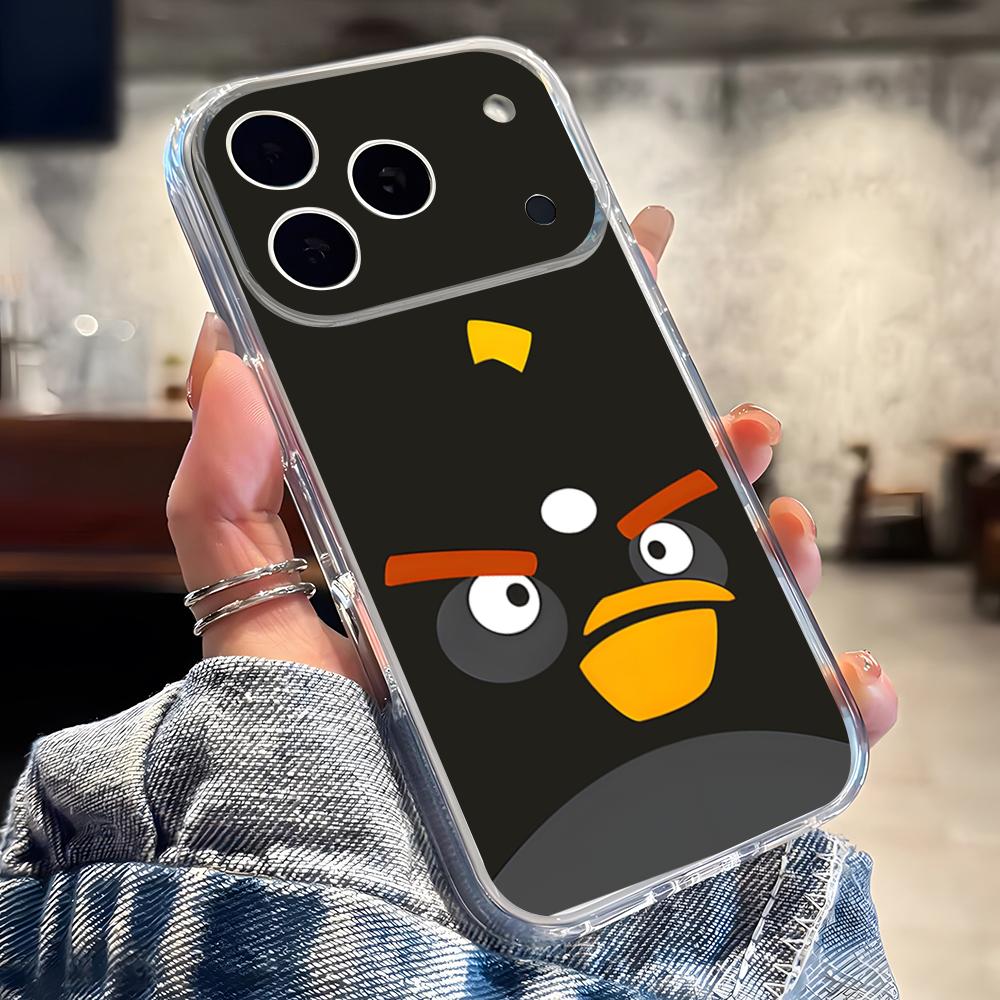 A-angry Birds Phone Case For IPhone 17 16 Pro Max 15 14 13 11 12 Mini Xs X Xr 7 8 Plus Se Transparent Cover