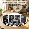 Round Rug Custom NameArctic Monkeys Pattern Non Slip Carpet Home Floor Decor