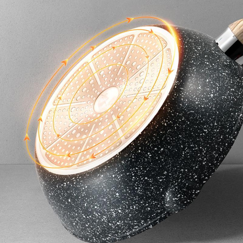 Каменная сковорода-вок Maifan с антипригарным покрытием, индукционная плита, газовая плита, подходит для блинной сковороды, жареное яйцо, артефакт, стейк, бытовая техника