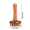 Circular Tooth Abdomen Massager Sandalwood Head Massage Comb  for Relieve Stress and Relax