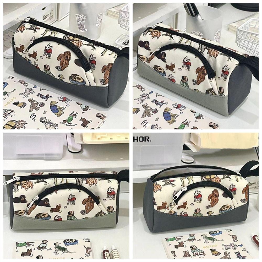 Storage Bag Pencil Case Cute Puppy Dog Pen Bag School Supplies Stationery Bag  Students Stationery