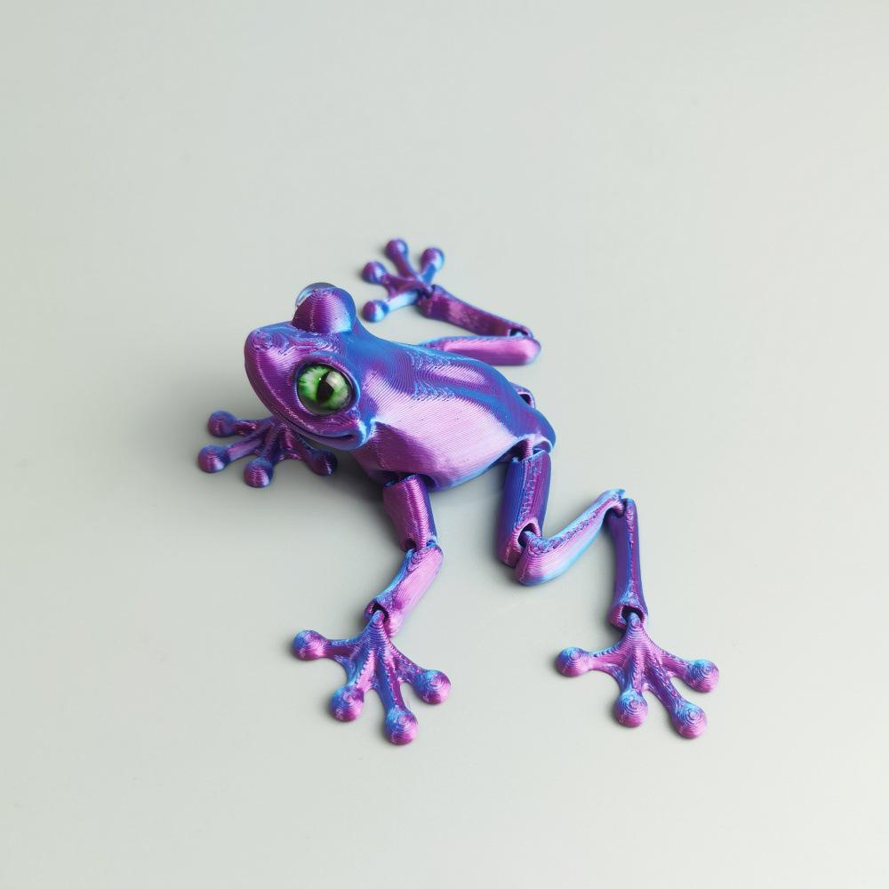 Реалистичная 3D-игрушка-лягушка с подвижными суставами - Настольное украшение и предмет коллекционирования
