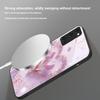 Розово-фиолетовый тюльпан любви для Magsafe Samsung S25 S25 Edge S25Ultra S8 9 10 20 S21 Pro 22 Plus S23 FE S24 Ultra Стеклянный чехол для телефона