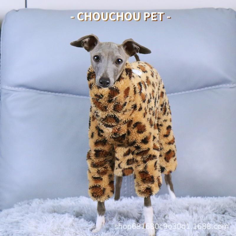 Soft Coral Fleece Pet Pajamas Italian Greyhound Whippet Shiba Inu Winter Home Wear