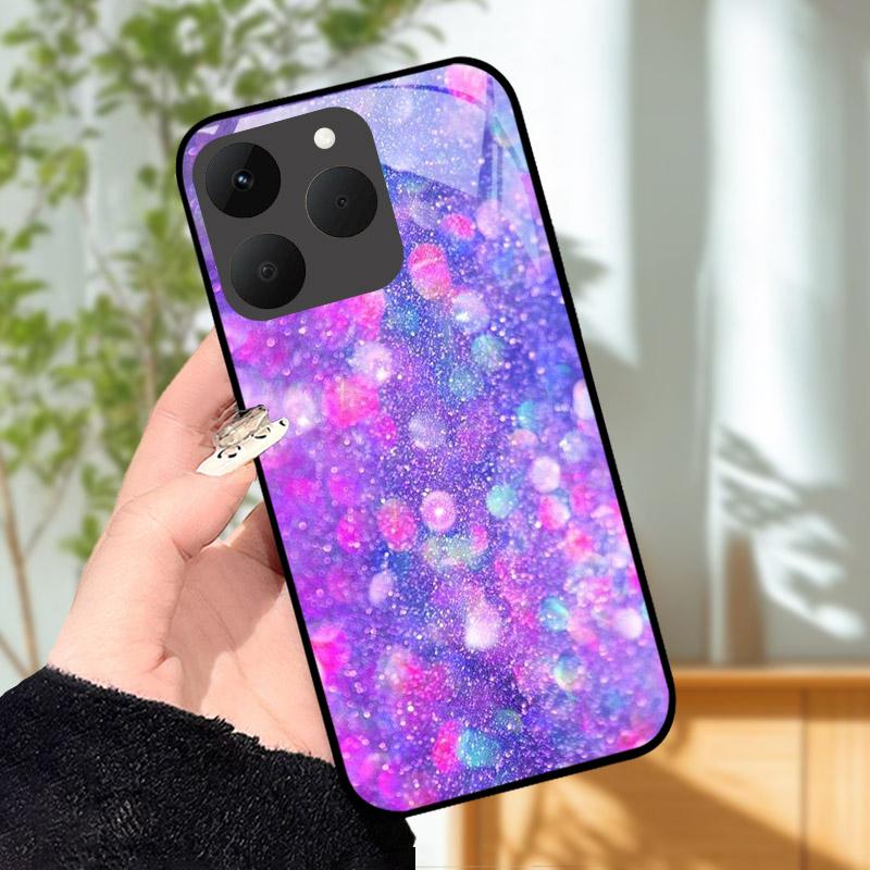Для Realme 15T 5G Чехол Роскошный Модный Расписной Ударопрочный Закаленное Стекло Чехол для Телефона Для Realme15T 15 T Корпус Оболочка RMX5111 Capa