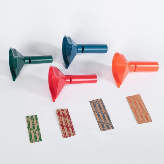 1 комплект, счетчик монет, портативный сортировщик монет, воронкообразная форма, счетчик трубок для монет, машина с обертками для домашнего банка