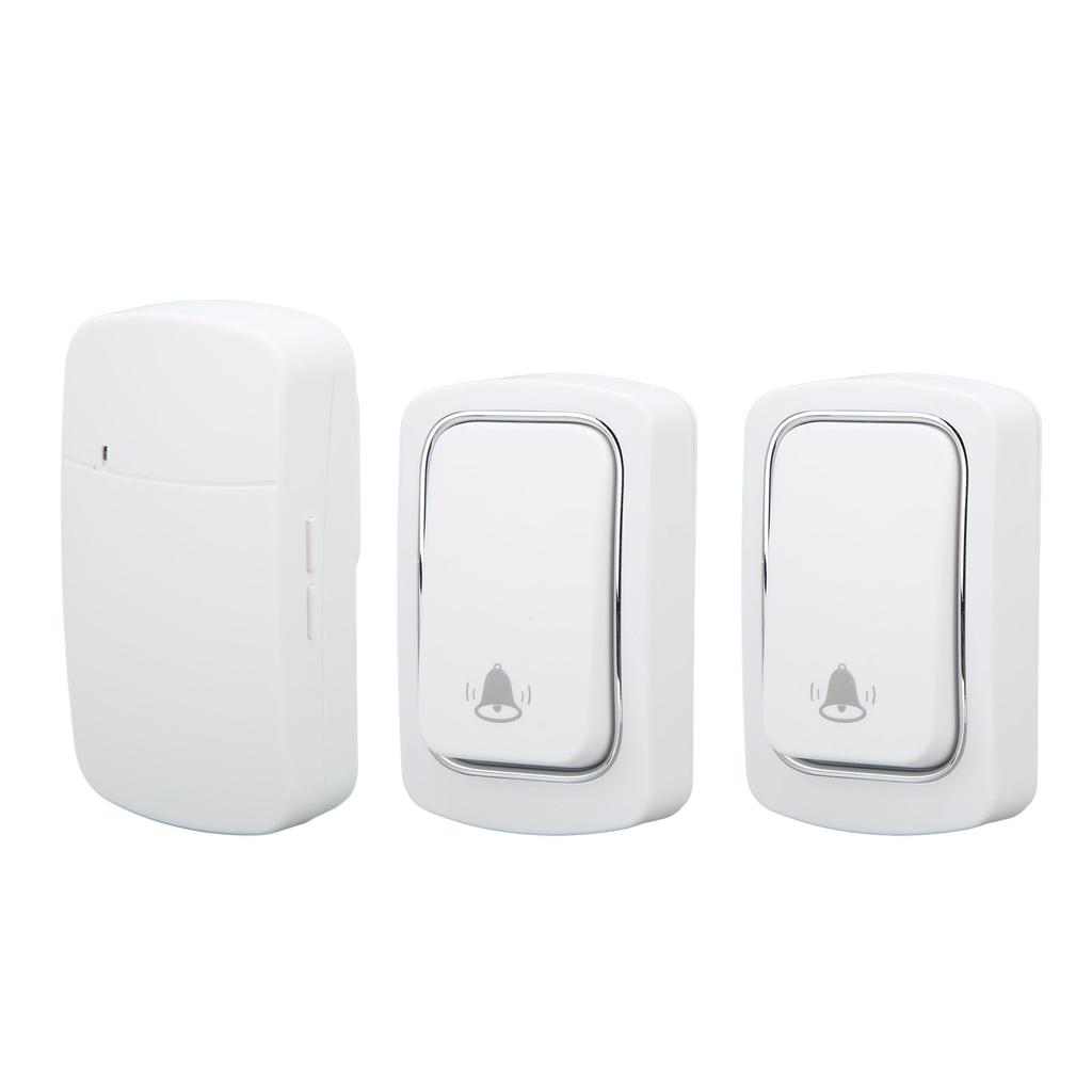 Self Powered Doorbell Set 2 Transmitter Long Range 38 Ringtones Battery Free for Home Villa AC