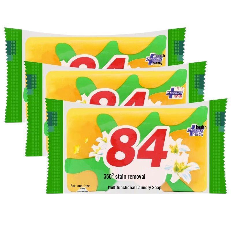 Affordable Household 84 Transparent Laundry Soap - Family Pack for Women's Underwear and Lingerie Cleaning.