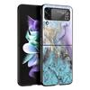 Винтажный Мраморный Жесткий ПК Чехол Для Телефона Для Samsung Galaxy Z Flip 7 6 5 4 Черная Крышка Для Galaxy Z Flip 3 Складной Корпус Fundas Capas